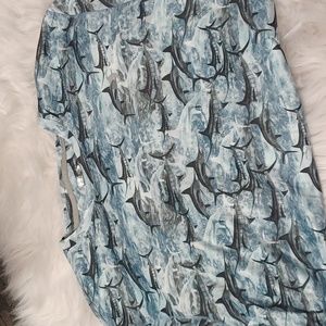 Reel legends Men's long sleeve, fishing shirt, soft, large, stretch